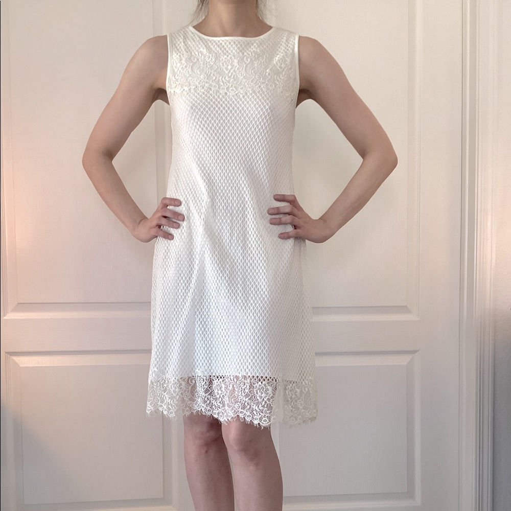 Max Studio White Shift Dress Size XS
